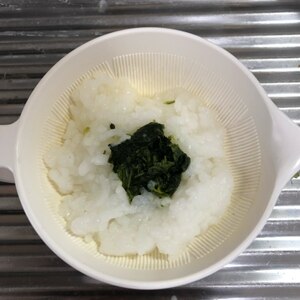 【離乳食中期】ほうれん草の7倍粥